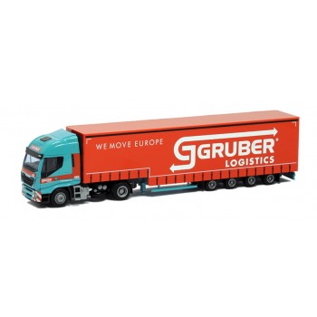 AWM 917281 Iveco Stralis Euro 6 HiWay Jumbo Gardinen "Gruber" Logistics