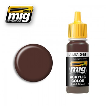 Mig 0015 Acryl Kleur Ral 8017 Chocolate Brown Flesje 17Ml Mig 0015 Acryl Kleur Ral 8017 Chocolate Brown Flesje 17Ml