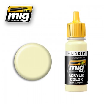 Mig 0017 Acryl Kleur Ral 9001 Cream White Flesje 17Ml