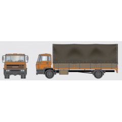 Artitec 487.053.01 DAF kantel-cabine, open bak, huif, cab C, oranje 1:87