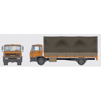 Artitec 487.053.01 DAF kantel-cabine, open bak, huif, cab C, oranje 1:87