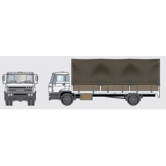 Artitec 487.053.02 DAF kantel-cabine, open bak, huif, cab C, wit 1:87