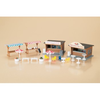 Auhagen 11352 Eetkramen & markttafels / Imbiss- & Marktstände 1:87/H0