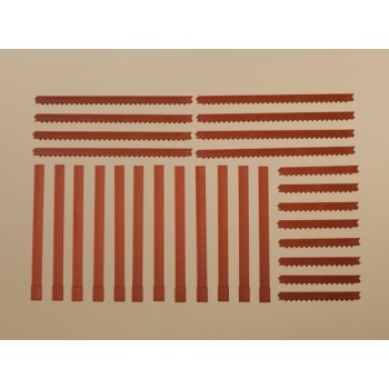 Auhagen 80402 Kolom & gevel friezen rood / Säulen & Ziegelfriese rot