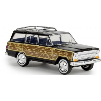 Brekina 19855 Jeep Wagoneer schwarz "woody", TD