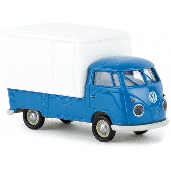 Brekina 32451 VW T1b met laadruimte blauw/wit