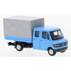 Brekina 36951 Mercedes L207 Dubbele cabine, blauw, 1988