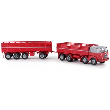 Brekina 58411 Fiat 690 Millepiedi rood/grijs Brekina 58411 Fiat 690 Millepiedi rood/grijs