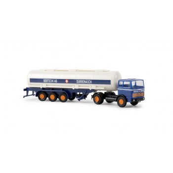 Brekina 81040 MB LPS 1620 Tank-Sattelzug "Bertschi AG" blau, (CH)