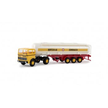 Brekina 81041 MB LPS 1620 Tank-Sattelzug "Bertschi AG" gelb, (CH)