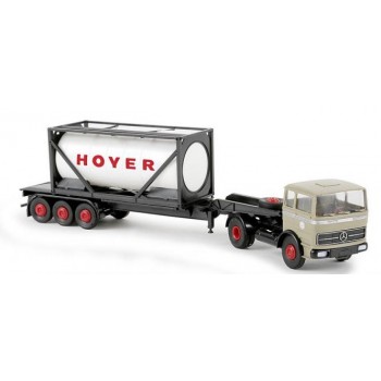 Brekina 81044 MB LPS 1620 tankcontainer oplegger "Hoyer" Brekina 81044 MB LPS 1620 tankcontainer oplegger "Hoyer"
