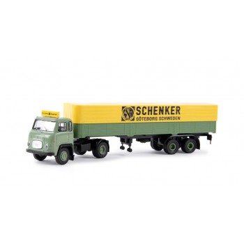 Brekina 85152 Scania LB 76 Pritsche/Plane-Sattelzug "Schenker"