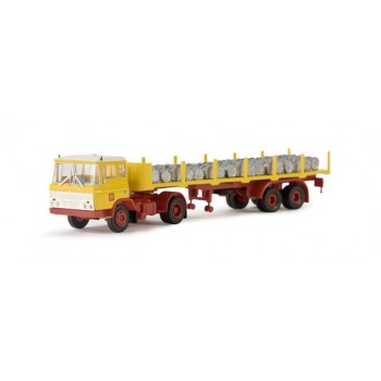 Brekina 85262 Shell DAF FT 2600 met rongen oplegger en lading