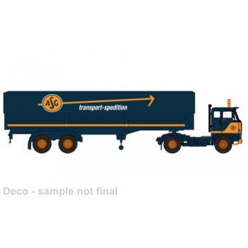 Brekina 85676 Volvo F89 Pritsche/Plane-Sattelzug "ASG" (S) 1:87