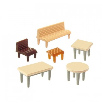 Faller 272440 7 Tafles 24 Stoelen 12 Banken 1:160/N Faller 272440 7 Tafles 24 Stoelen 12 Banken 1:160/N