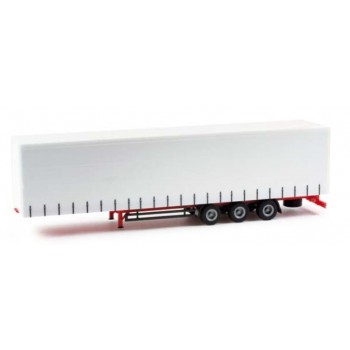 Herpa 075664 Lowliner Gardinenplanenauflieger, 3 assige Herpa 075664 Lowliner Gardinenplanenauflieger, 3 assige