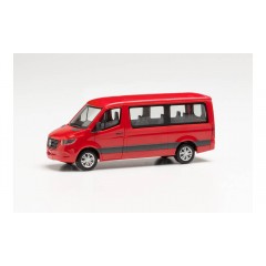 Herpa 096478 Mercedes Benz Sprinter `18 bus FD, rood 1:87 Herpa 096478 Mercedes Benz Sprinter `18 bus FD, rood 1:87