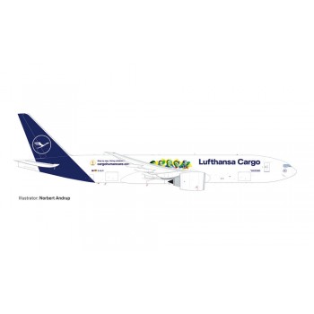 Herpa 535755 Boeing 777F Lufthansa Cargo Cargo Human Care 1:500