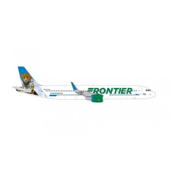 Herpa 535847 Airbus A321 Frontier Airlines Spot the Jaguar 1:500