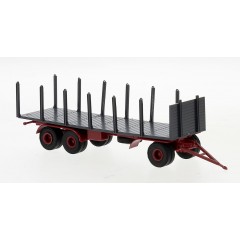 Brekina 55310 Aanhanger 3-assig Donkergrijs/Donkerrood 1:87 Brekina 55310 Aanhanger 3-assig Donkergrijs/Donkerrood 1:87