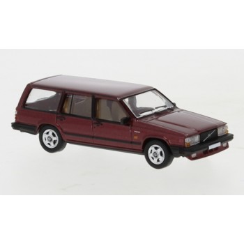 Brekina 870113 Volvo 740 Kombi metallic-dunkelrot 1985 (PCX87)