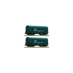 Fleischmann 837928 2-tlg. Set: Schiebeplanenwagen FS
