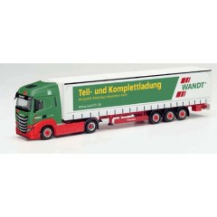 Herpa 313438 Iveco S-Way Gardinenplanen-Sattelzug  Wandt (Niedersachsen/Braunschweig)