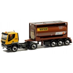 Herpa Iveco Stralis 20ft. Tankcont. Aufl. "Bertschi" (CH)