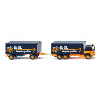 Wiking 045703 Kofferhängerzug (Scania 111) "ASG"