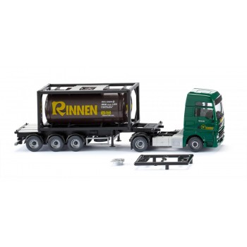 Wiking 053606 Tankcontainersattelzug 20' (MAN TGX Euro 6c) "Rinnen"