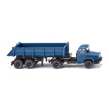 Wiking 067706 Hinterkippersattelzug (Magirus Deutz) - brillantblau