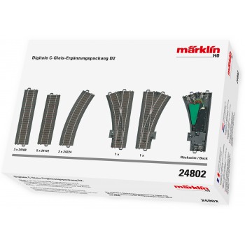 Marklin 24802 C-Rails uitbreidingsset Digitaal D2
