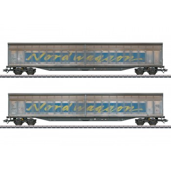 Marklin 48065 Schuifwandwagen set "Transwaggon"