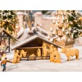 Noch Scenery 14394 Weihnachtsmarkt-Krippe Mit Figuren In Holzoptik H0