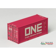 PT Trains 820030.3 20ft. container "ONE" BMOU1492967 (Pink)