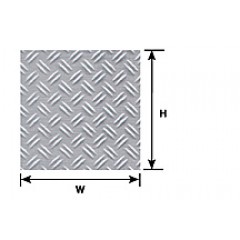 Plastruct 91683 PS-151 Traanplaat dubbel 1:16 0,5x300x175mm ( 2 stuks ) 