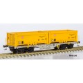 Rocky Rail 40108 Sgmmrs 40 beladen met 2x 20 Schmitz Cargobull Kipcontainers