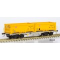 Rocky Rail 40109 Sgmmrs 40 beladen met 2x 20 Schmitz Cargobull Kipcontainers