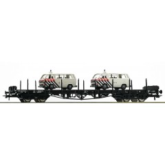 Roco 67551 Rongenwagon beladen met 2 VW T3 "politie"