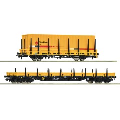 Roco 77029 2-delige set rongenwagens "Strukton Rail"