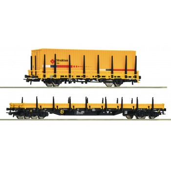 Roco 77029 2-delige set rongenwagens "Strukton Rail"