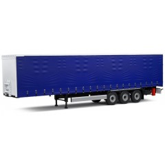Solido 2400504 Tarpaulin gordijntrailer, blauw 1;24