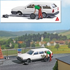 Busch 7827 A-Set: Reifenpanne H0