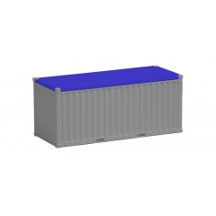 AWM 20ft. open top Container (zilver-grijs, afdekzeil, blauw) 