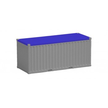 AWM 20ft. open top Container (zilver-grijs, afdekzeil, blauw) 