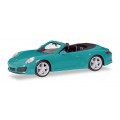 Herpa 028844002 Porsche 911 Carrera Cabrio, blauw