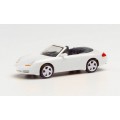 Herpa 032674002 Porsche 911 (996) C4 Cabrio, wit metallic