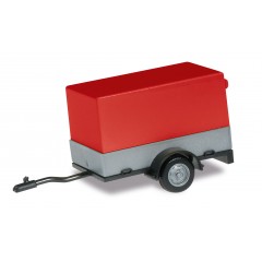 Herpa 051576-004 Aanhanger (personenauto) rood 1:87 Herpa 051576-004 Aanhanger (personenauto) rood 1:87
