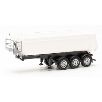 Herpa 077026 Schmitz Cargobull Kip. Oplegger (staal) wit 1:87