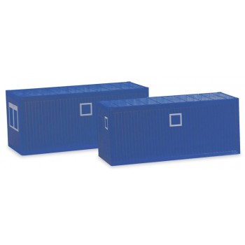 Herpa 053600-003 Bouw container, blauw (2 st.) 1:87